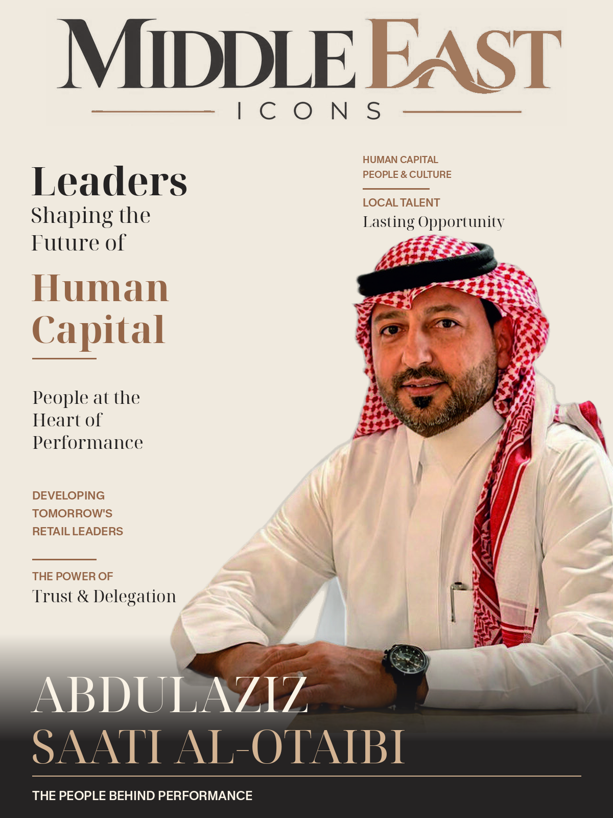 Middle East Icons cover featuring Abdulaziz Saati Al-Otaibi