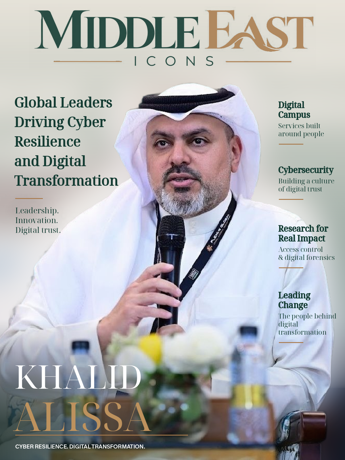 Middle East Icons cover featuring Khalid Alissa