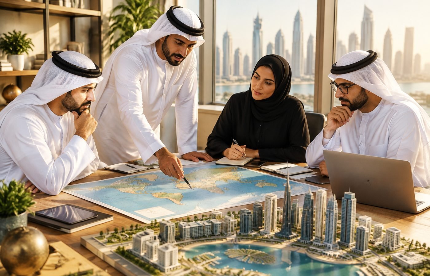 How Gulf Entrepreneurs Are Rethinking Global Expansion (generated image)