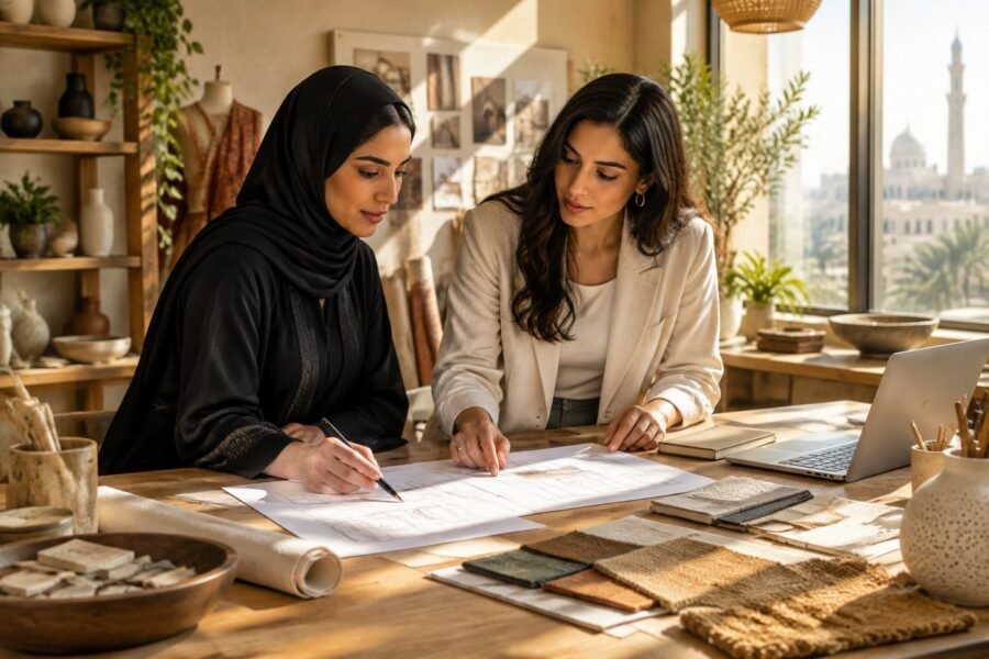 The New Era of Women-Led Enterprises in the Middle East (generated image)