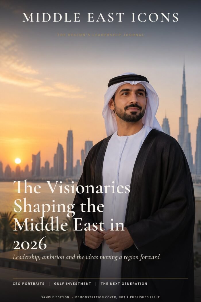 Sample cover: The Visionaries Shaping the Middle East in 2026