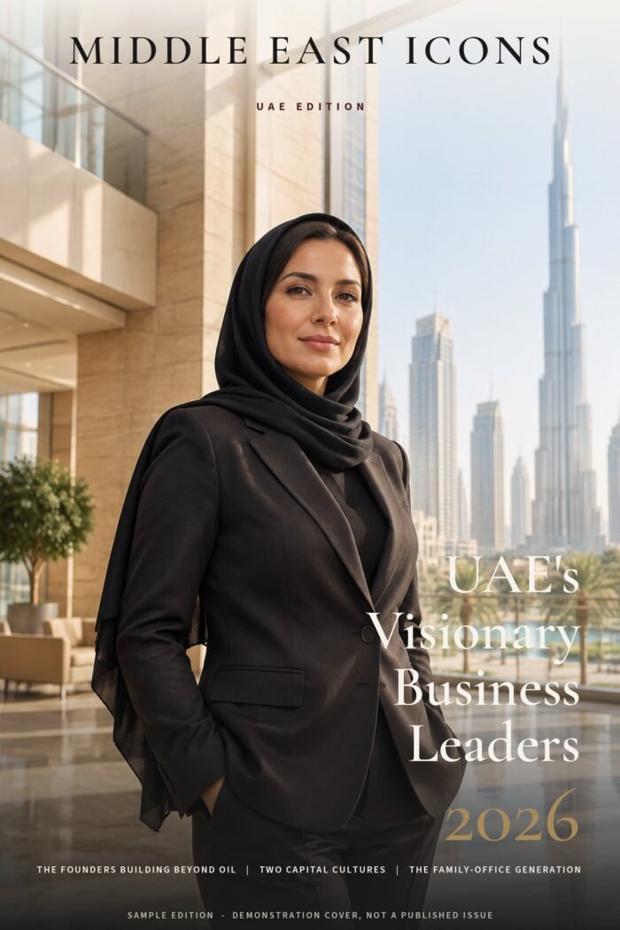 Sample cover: UAE's Visionary Business Leaders 2026